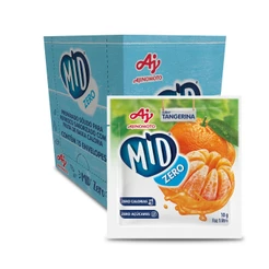 Kit Refresco em Pó MID ZERO® Tangerina 15x10g - Zero Açúcar - Ideal para Lanches, Festas e Churrascos