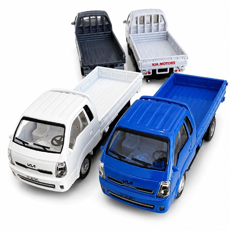 Miniatura Caminhão Kia Bongo 14cm de Ferro com Caçamba Abre Brinquedo Colecionável