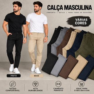 Calça Masculina Alfaiataria Moderna Confortável Social Casual Elegante masculina calça para trabalho social