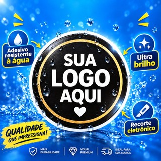 Etiqueta Adesiva 4x4 Personalizado Brilho Resistente a água  - Envio 24 Horas