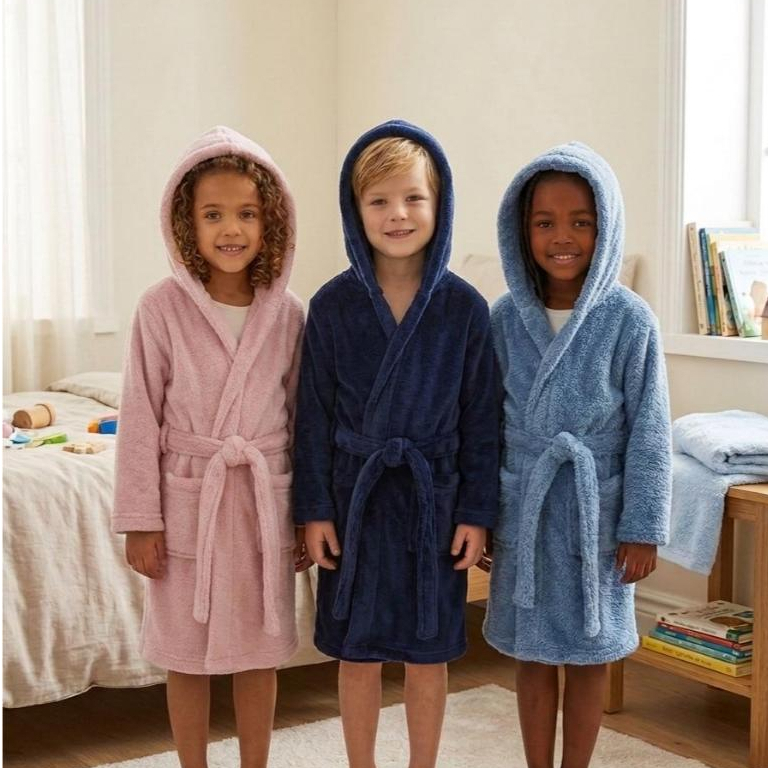 ROUPÃO SOFT FLEECE PELUDINHO COM CAPUZ E MANGA LONGA