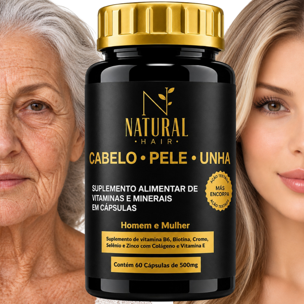 Biotina Original CABELO PELE E UNHAS 60 Cápsulas - POTE PARA 60 DIAS