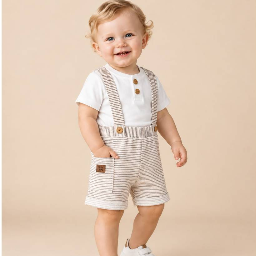 Conjunto Bebê Menino Infantil Serelepe Kids Camiseta + Short Algodão Confortável P M G