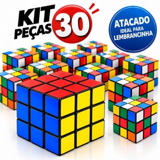 Kit 30 Cubo Mágico 5x5 Brinquedo Educativo Para Crianças e Adultos Atacado ou Lembrancinha Festa Aniversário
