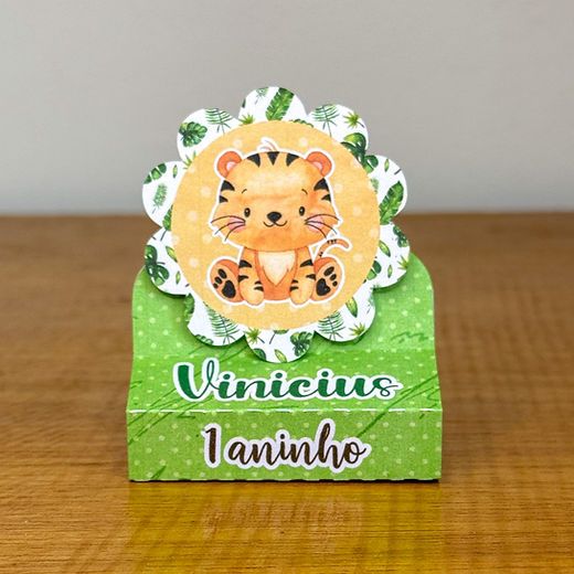 Kit 20 a 60 Porta Bis Personalizado Safári | Lembrancinha Festa Infantil