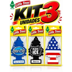little trees kit 3 unidades aromatizante para carro original cheirinho