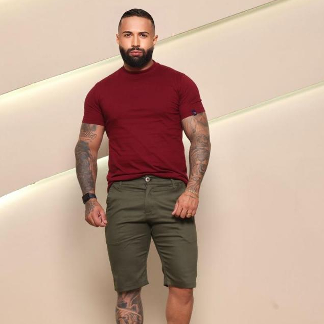 bermuda brim masculina bermuda com elastano bermuda confortável e flexível pronta entrega