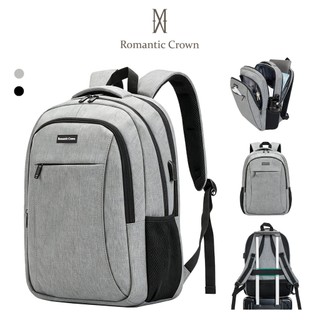 ROMANTIC CROWN Mochlia Masculina Impermeável Reforçada, Compartimento Notebook 15,6", Grande Capacidade p/ Viagem Escola
