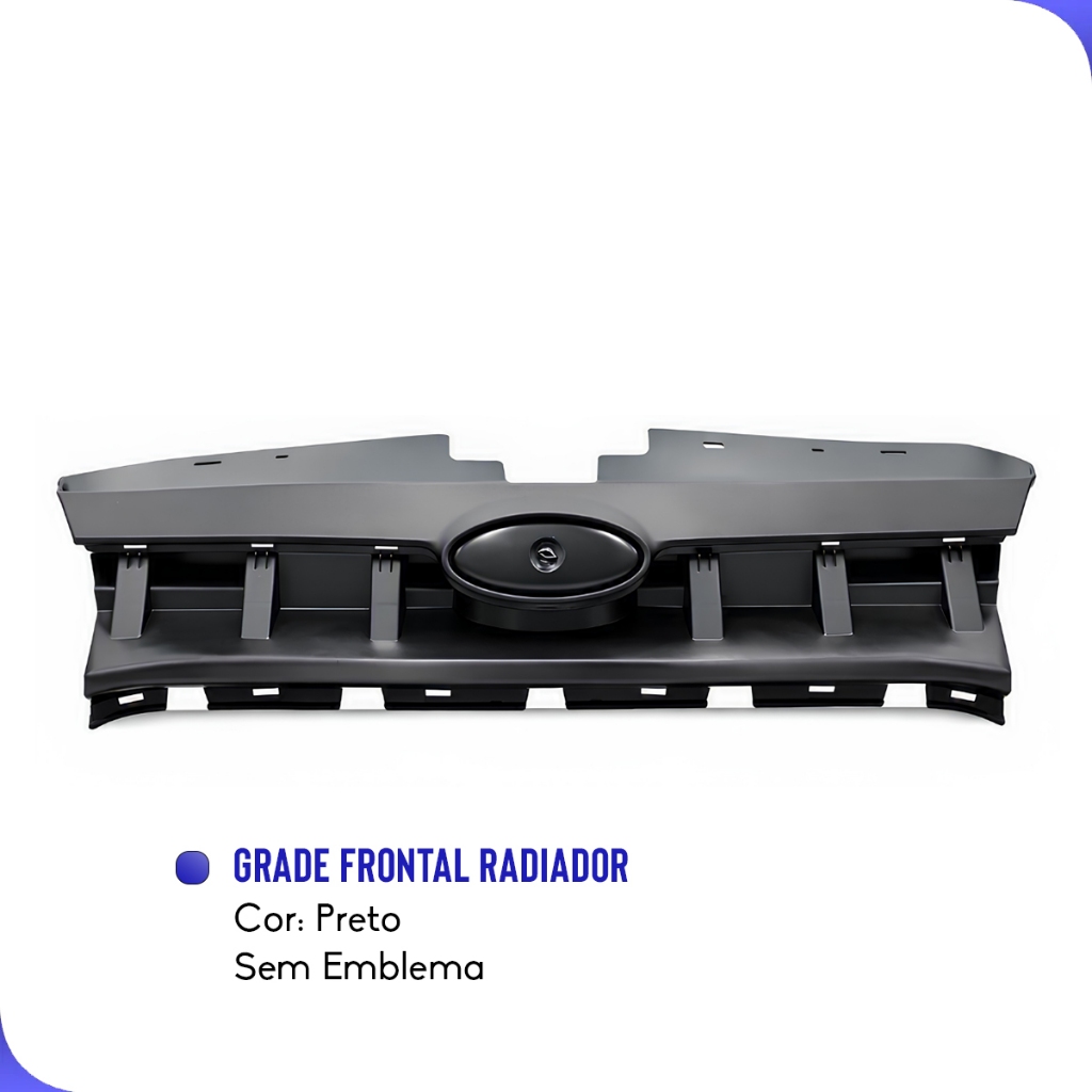 Grade Frontal Radiador Fiesta 2010 a 2014 Preto Sem Emblema · foto 2
