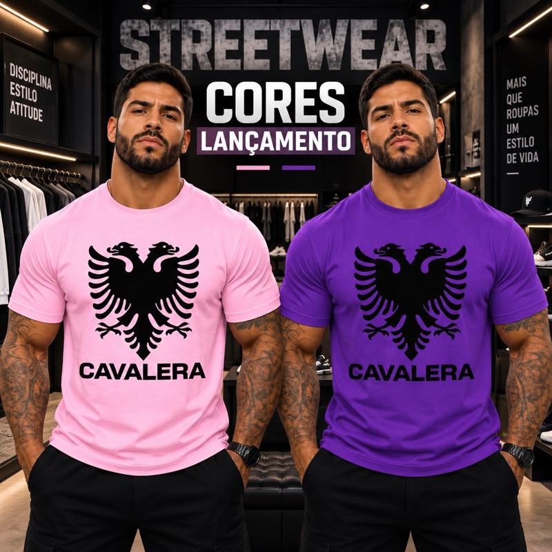 Camiseta Masculina casual Marca Famosa Estilosa Algodão Caimento Perfeito Várias Cores Lançamento Envio 24h
