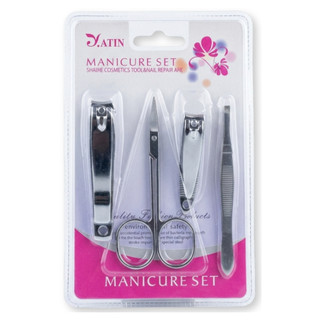 2 Cortadores de Unha Tesoura e Pinça Aço Inox Kit Manicure Completo Profissional