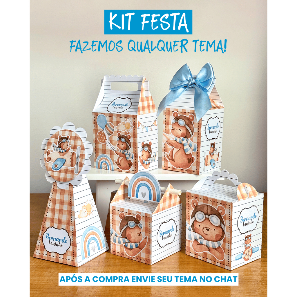 KIT FESTA PERSONALIZADO FAZEMOS QUALQUER TEMA LEMBRANCINHAS CAIXINHAS PARA ANIVERSÁRIO FESTA INFANTIL