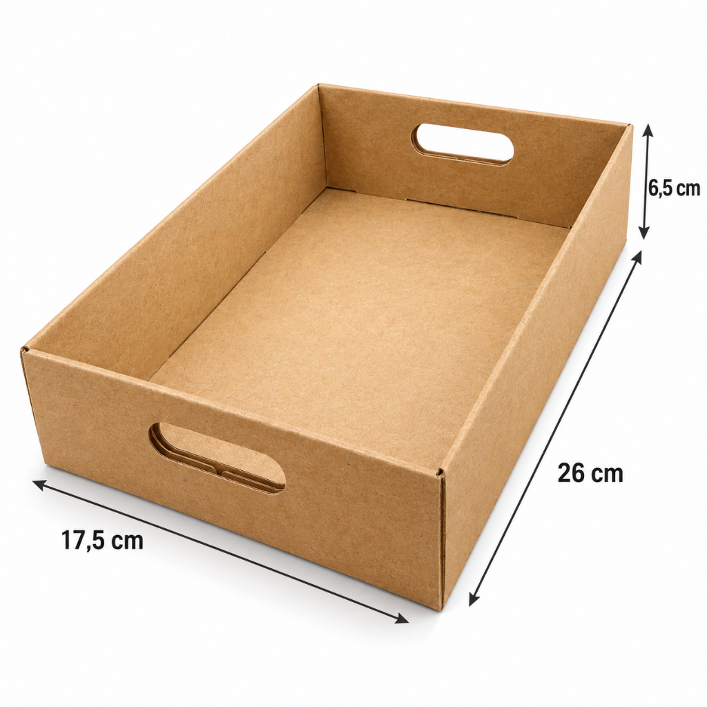 Cesta Para Presente Embalagem Kraft Caixa "G" kit 10 Unid.