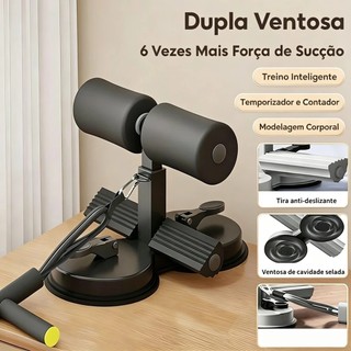 Abdominal Trainer Premium — Fortalecimento de Core em Casa com Ventosa Ultrafixa, 3 Intensidades e Corda Elástica