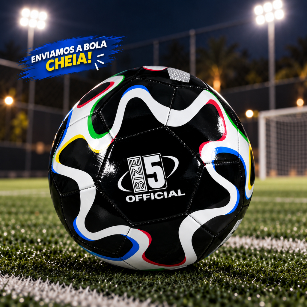 Bola de Futebol Tamanho 5 Oficial Infantil Campo Treino Esportiva Cores Sortidas Menino Menina Presente