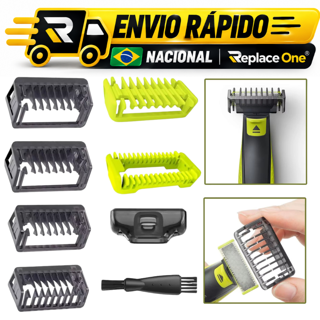 Pentes Guia OneBlade Philips Compatível QP2520 QP2530 QP2630 QP6510 QP6520 1 2 3 5mm Barba Aparador