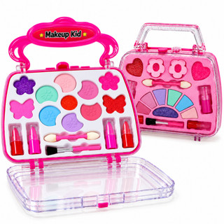 Kit Maquiagem Infantil Menina Estojo Completo Lavavel Brinquedo Beleza Criança Presente