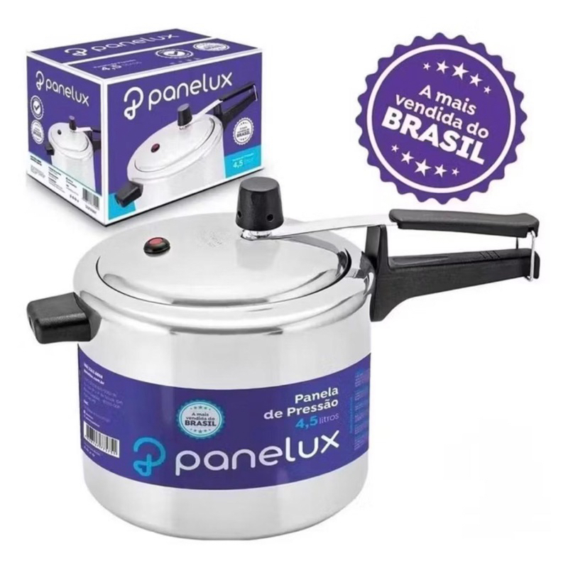 Panela De Pressão 4,5L Aluminio Panelux Classic Alumínio!