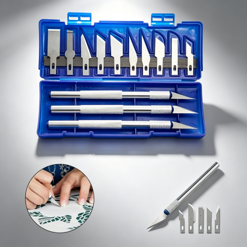 Kit Estiletes de Precisão 13 Peças com Estojo Magnético | Ideal para Artesanato e Modelismo
