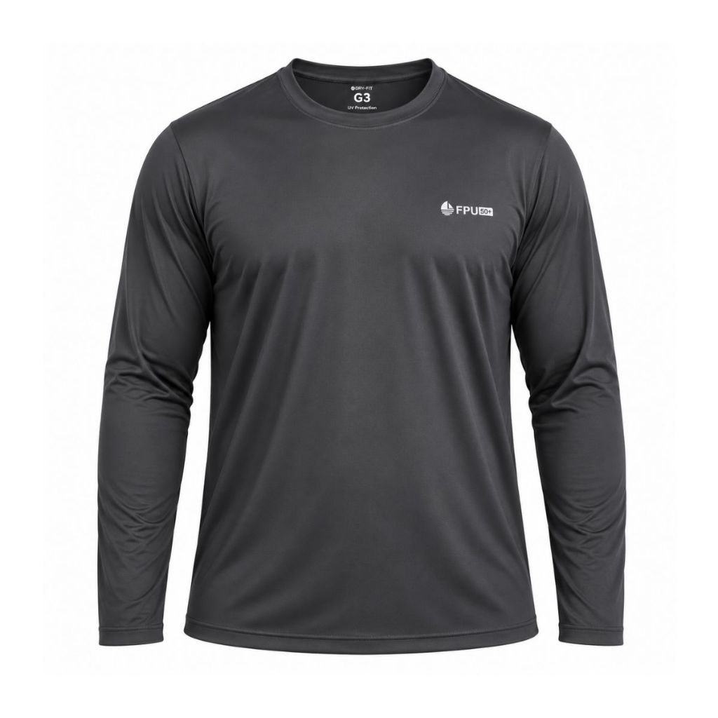 Camiseta Masculina Manga Longa Proteção UV FPU 50+ Plus Size Leve Respirável Esportiva