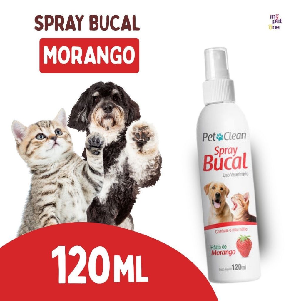 Spray Bucal Morango Pet Clean - 120mL