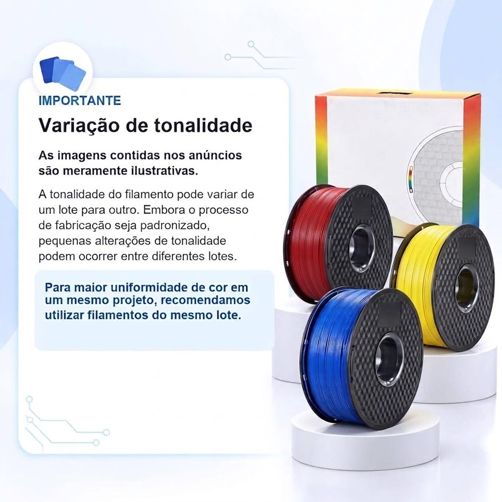 Filamento PLA Hyper Speed 1Kg 1.75mm Cores Brilhante Premium Impressões 3D - Varias Cores — imagem 2 de 2