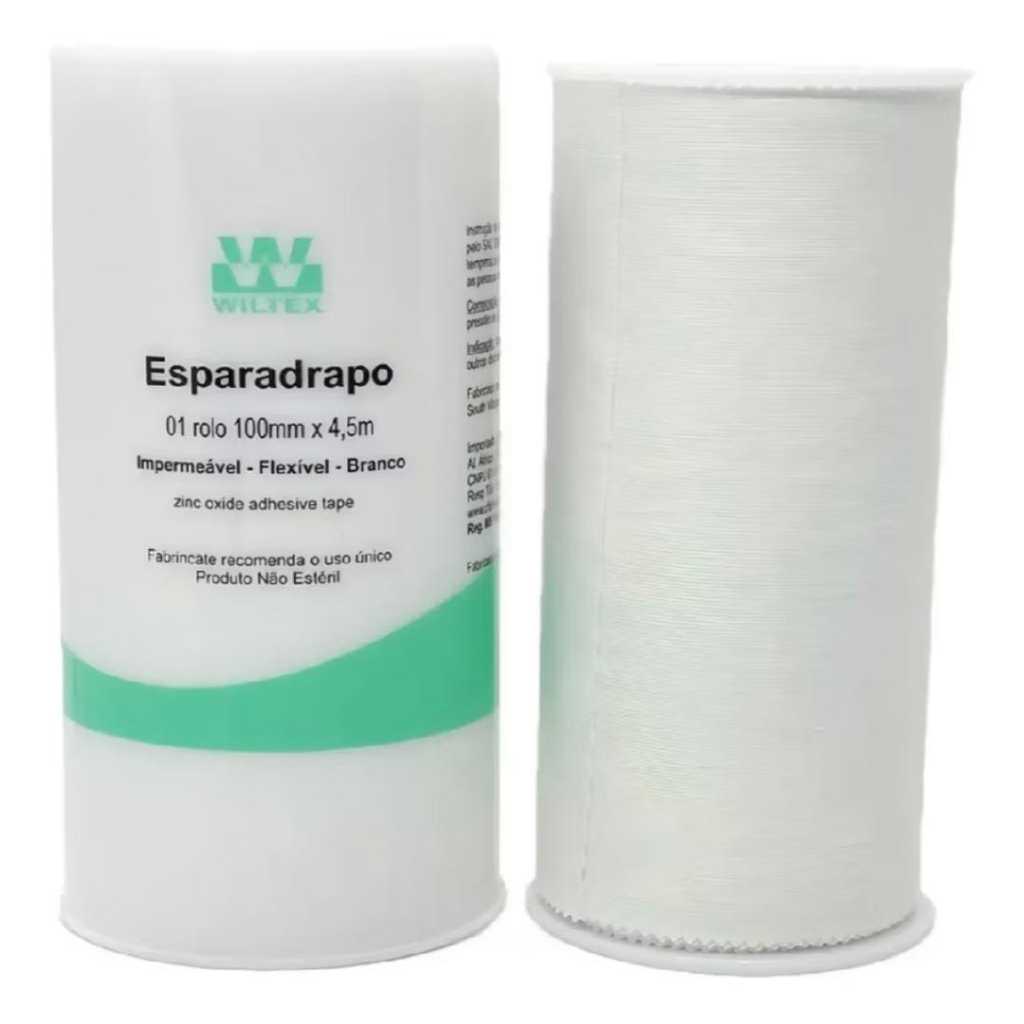 Esparadrapo Wiltex Branco Impermeável 10cm X 4,5m