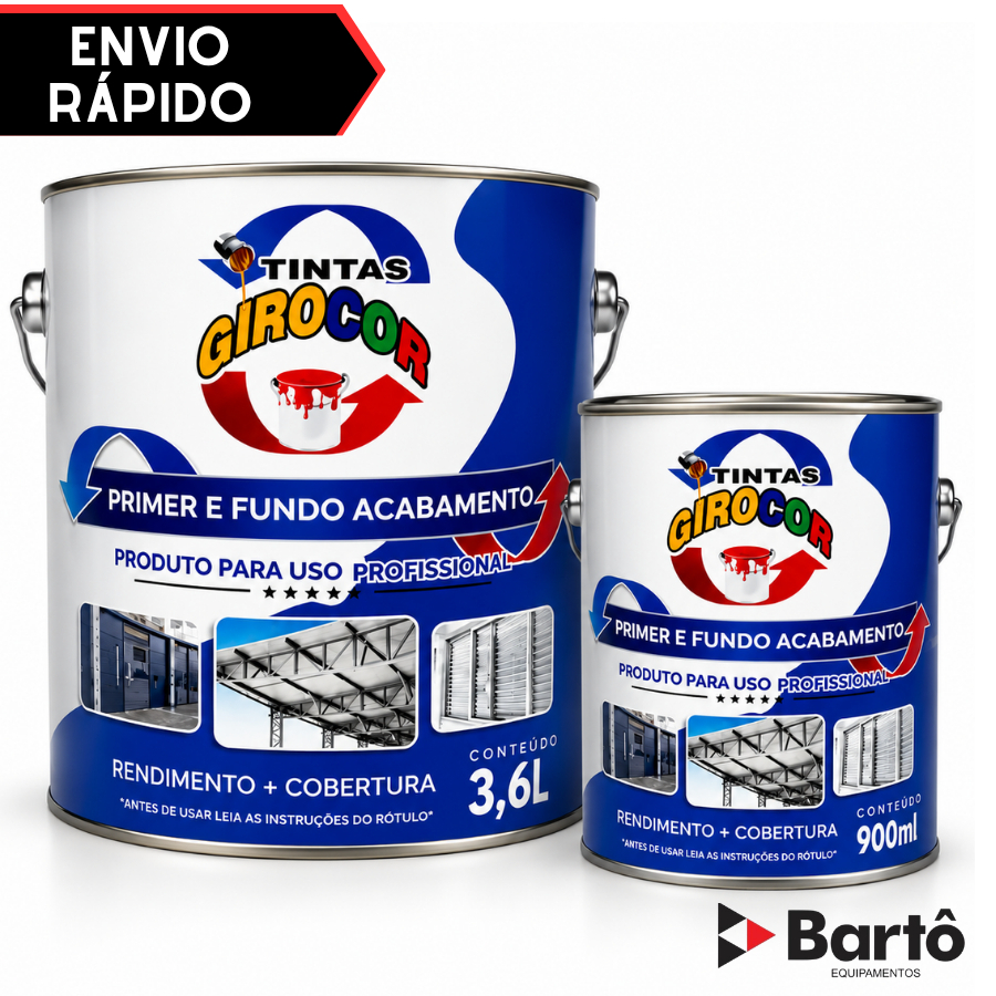 Zarcão Primer Fundo Preparador Linha Premium 900ml ou 3,6 Litros Para Metais Excelente Aderência