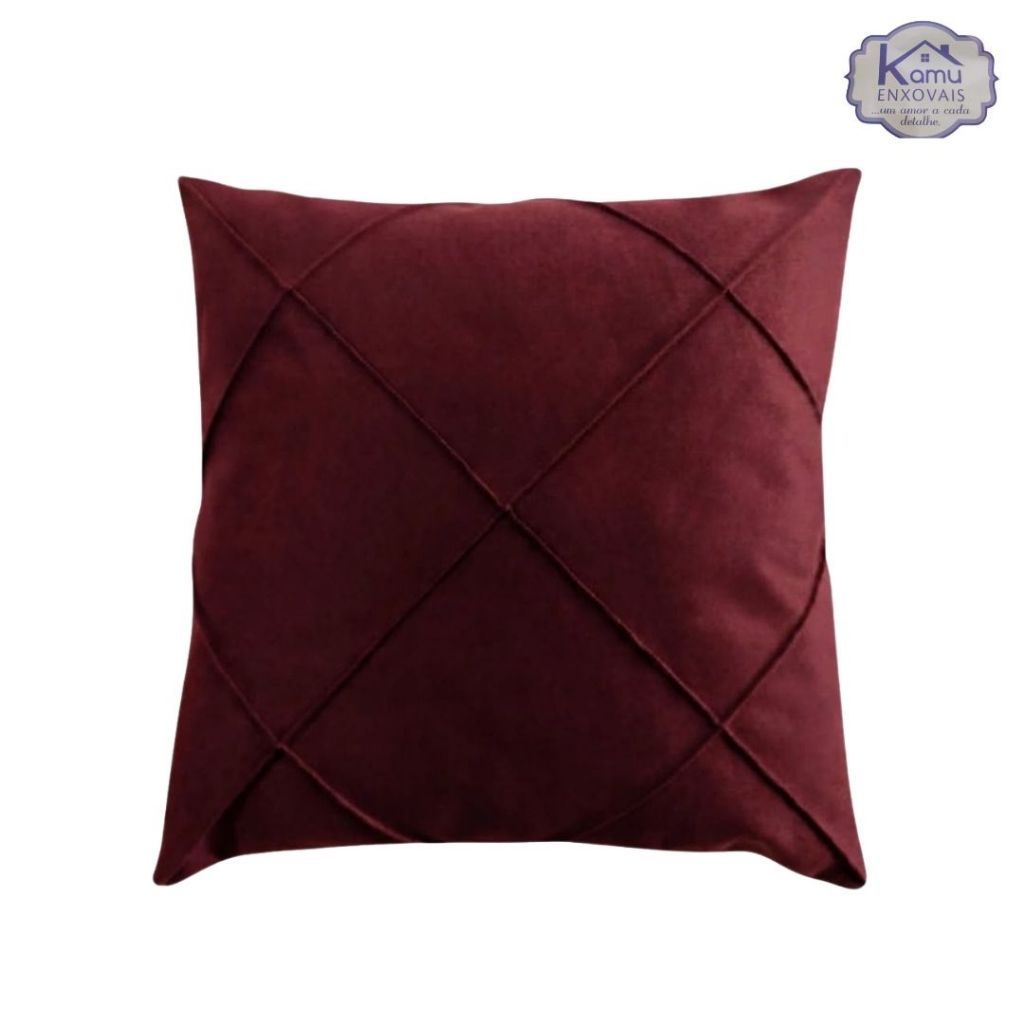 Capa de Almofada Grande 60x60cm Almofadão Suede Drapeada Decorativa
