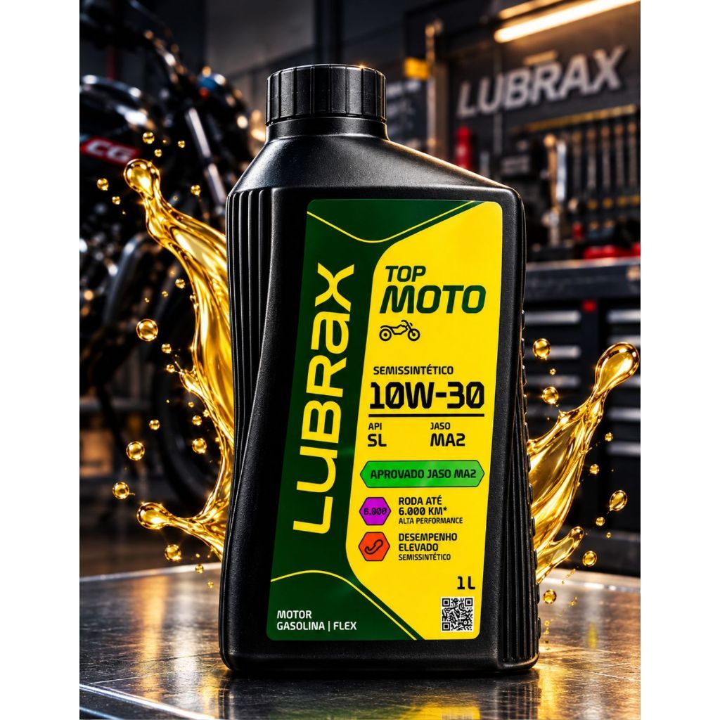 Óleo para Motos 4 Tempos Lubrax Lubrificante Semisintético 10w30