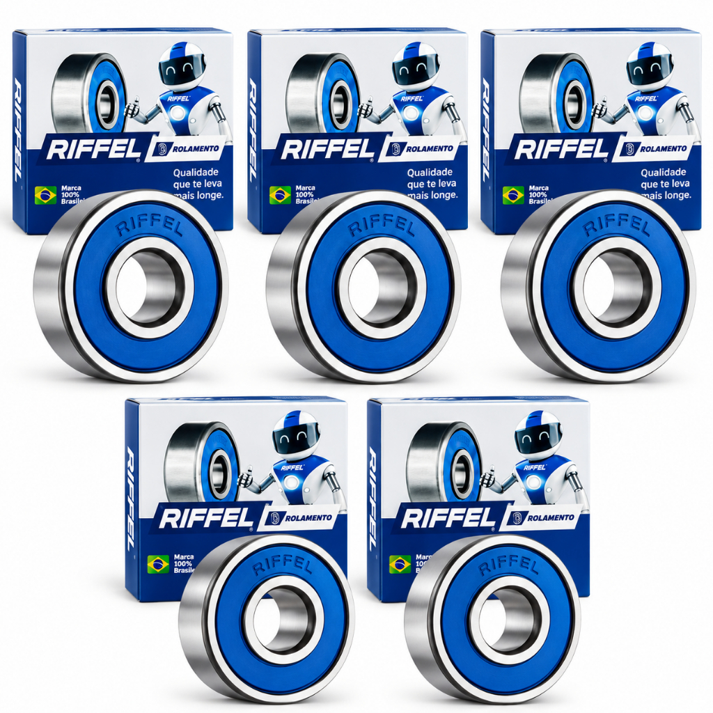 Rolamentos Moto Titan Fan Start 150/160 (Riffel) Roda Dianteira + Traseira + Coroa.