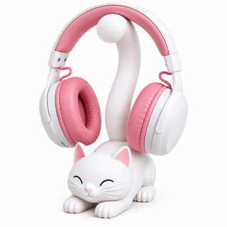 🐱 Suporte para Fone Gatinho 3D | Organizador de Mesa Decorativo para Headset Gamer