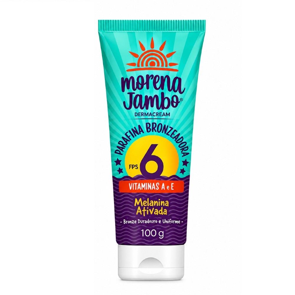 Morena Jambo Dermacream Bronzeador Parafina Bronzeadora 80g 100g — imagem 2 de 2