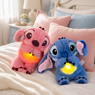 Pelúcia Stitch e Angel Luz Musica Respiração Fofa Brinquedo Divertido e Educativo Infantil 3 Pilhas