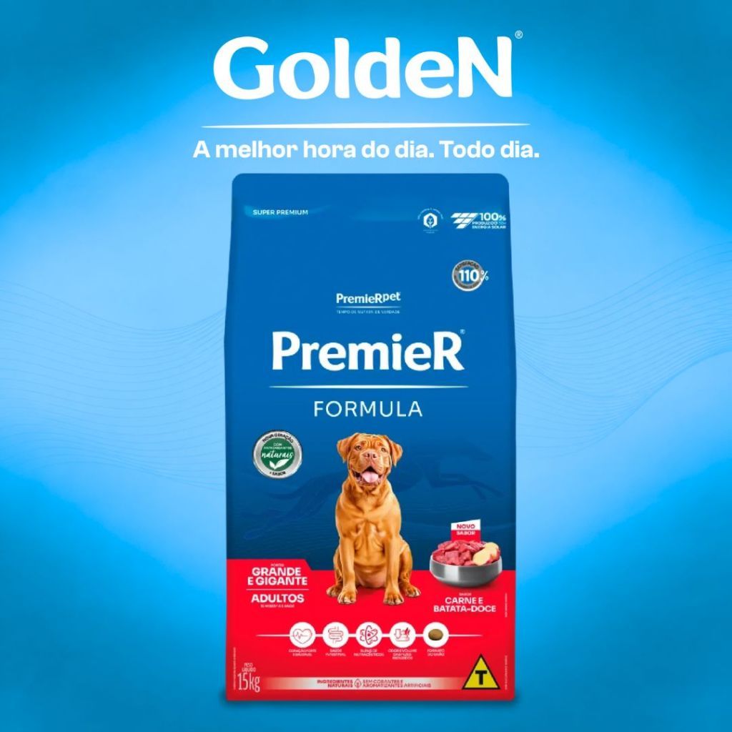 Ração Premier Pet Fórmula Sabor Carne Para Cão Adulto Raças Grandes 15kg