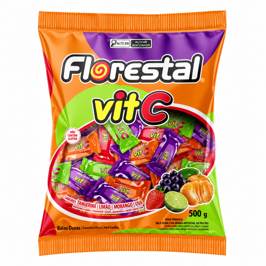 Balas Dura Vit C Sortida 500g Florestal