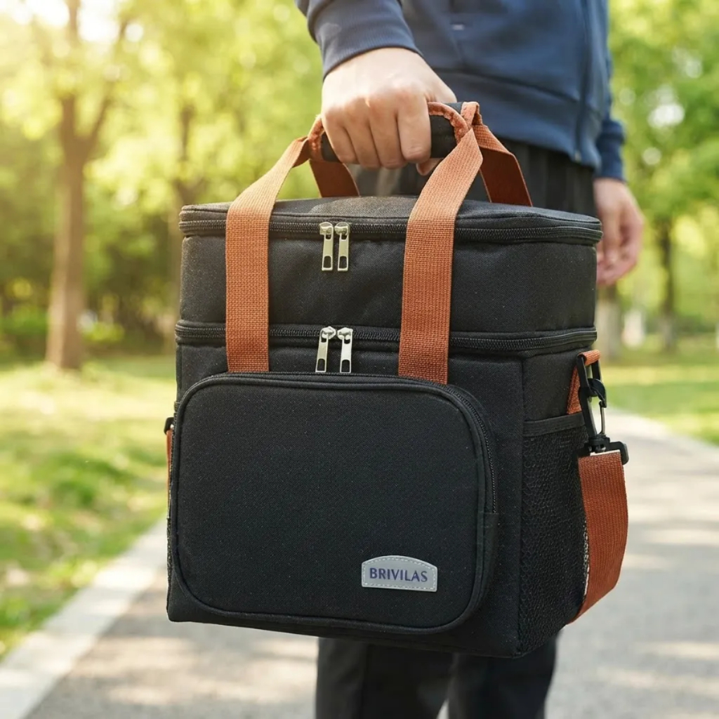 Bolsa Térmica Lancheira Com Alça Ombro Marmita Resistente