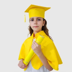 Mini Beca Infantil Capa + Capelo + Canudo Formatura