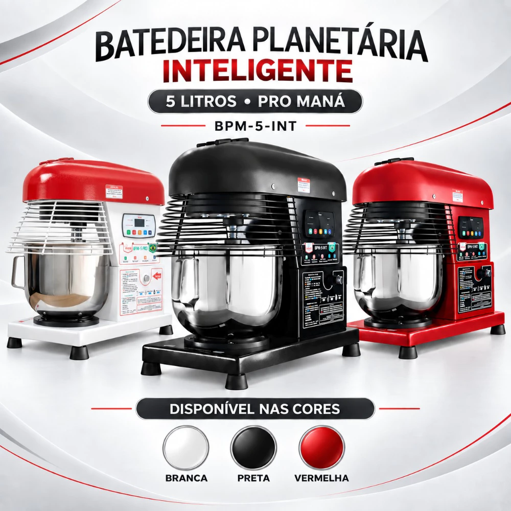 Batedeira Planetária Inteligente 5 Litros PRO MANÁ BPM-5-INT