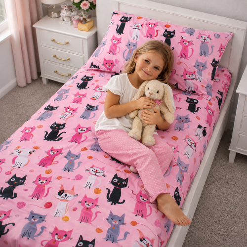 Jogo de Lençol Infantil 02 Peças Solteiro Estampado Menino Menina  Cama Box
