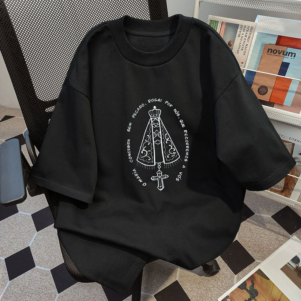Camiseta Light T-shirt Estampada e Confortável 100% Algodão Oversized Unissex Casual para Dia a Dia Respirável C4140