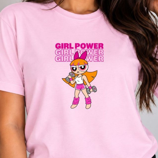Camiseta De Treino Feminina Meninas Super Poderosas Florzinha Girl Power