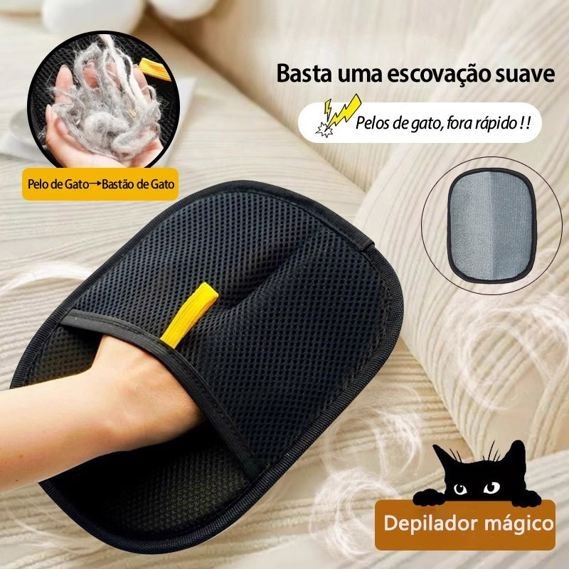 2PCS Luva Eletrostatica Removedora De Pelos Fiapos Para Roupas Sofas Camas E Pets Reutilizavel