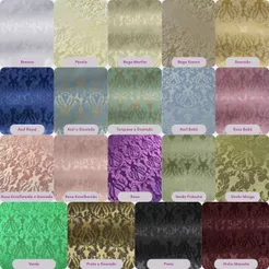 Tecido Jacquard Tradicional Adamascado Brocado 2,80m de Largura Diversas Cores e Tamanhos