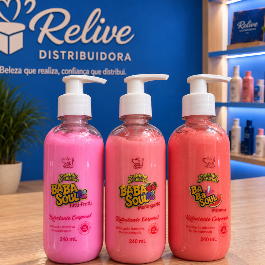 Hidratante Coporal BABASOUL - SOUL - 240ml - Cheirinho de Chiclete Nutrição Perfume Suave