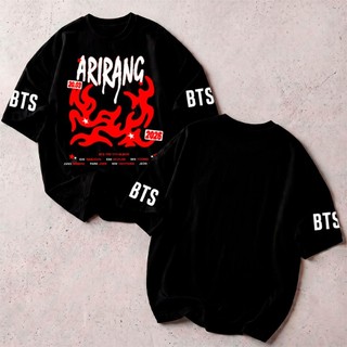 Camiseta Feminina Streetwear BTS Nova Tour Arirang Camisetão 100% Algodão Fio 30.1