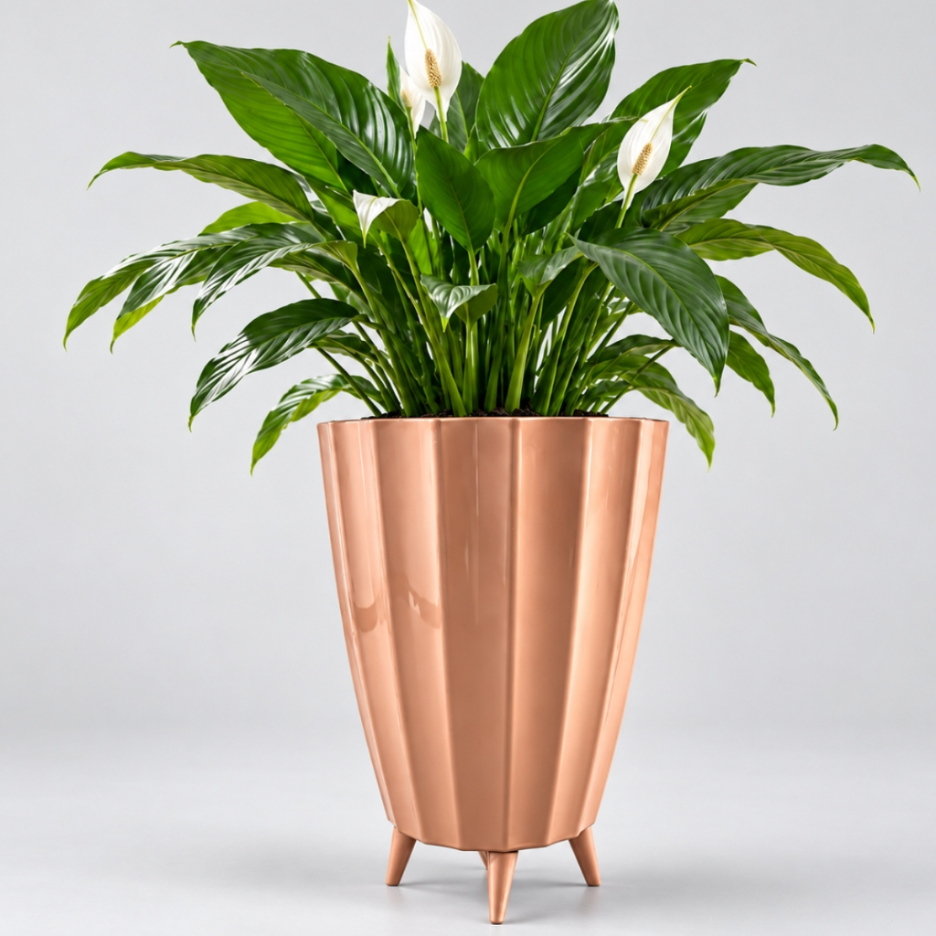 Vaso de Planta Flor Decorativo Coluna Romana PP 34x23 em Polietileno Interior e Exterior Jardim + Brinde