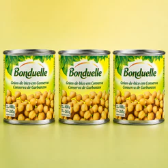 KIT Grão-de-Bico em Conserva Bonduelle Lata 265g 3 Unidades