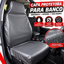 Capa Banco Carro Mecânico Impermeável Couro Courvin Proteção Oficina Graxa Sujeira