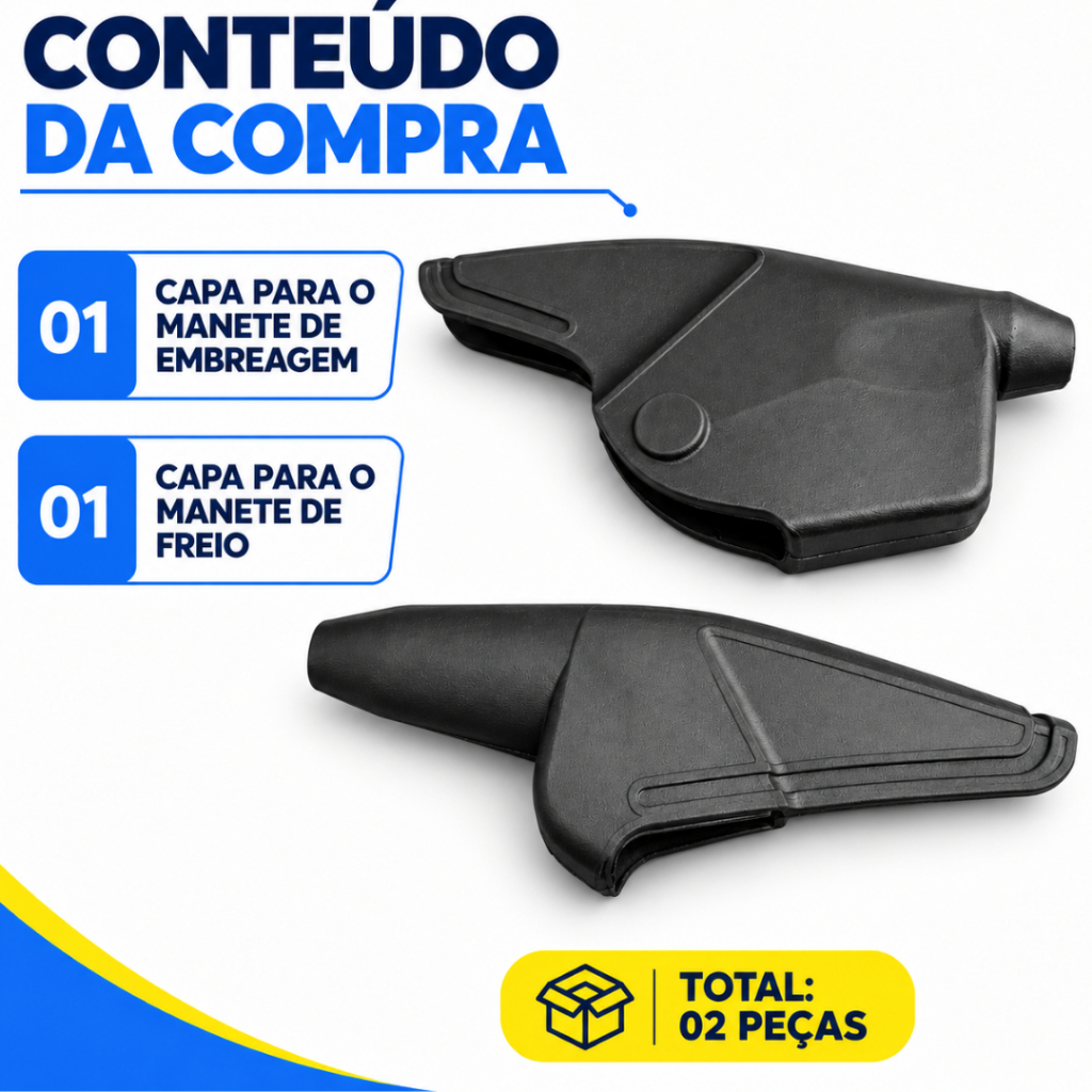 Par Capa Guarda Pó Manete Freio Embreagem CG Titan Fan Start Cargo 160 2016 a 2022 · foto 2